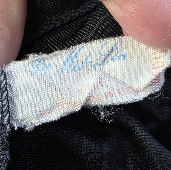 Vintage Mel Lin Half Slip Lace Hem Black Nylon Size Medium - Picture 9 of 10